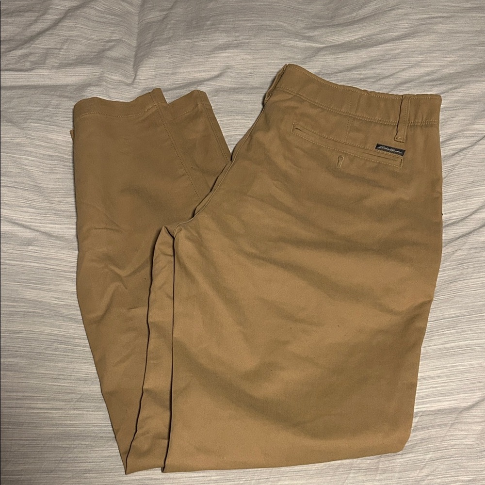 Eddie Bauer Men's Chino Pants in Tan Brown